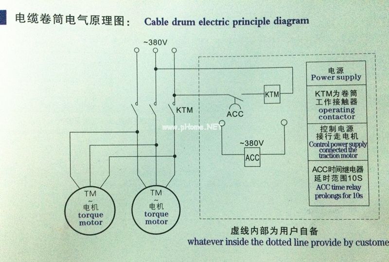 电缆卷筒电气原理图